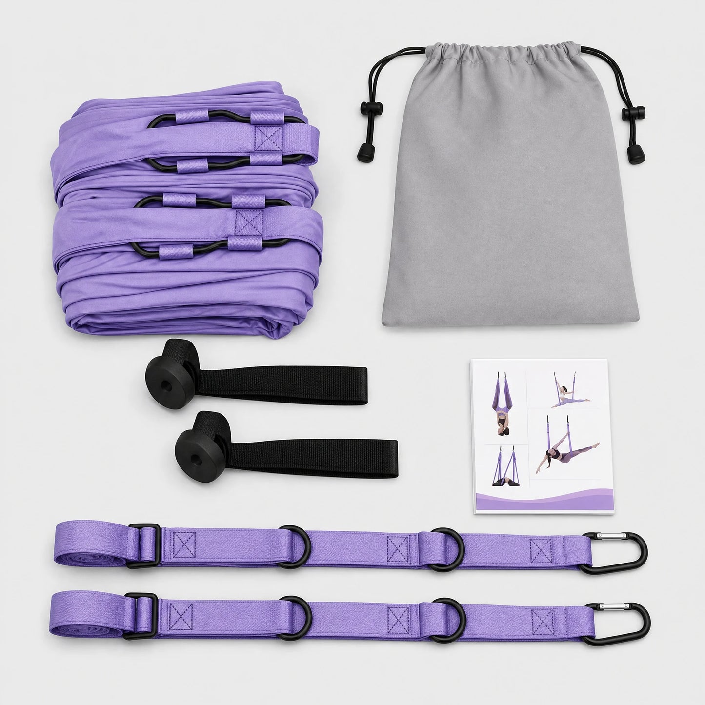Advanced Purple Aerial Yoga Rope - Professional Home Yoga Assistant, Luxury Fitness Gear, Single Piece