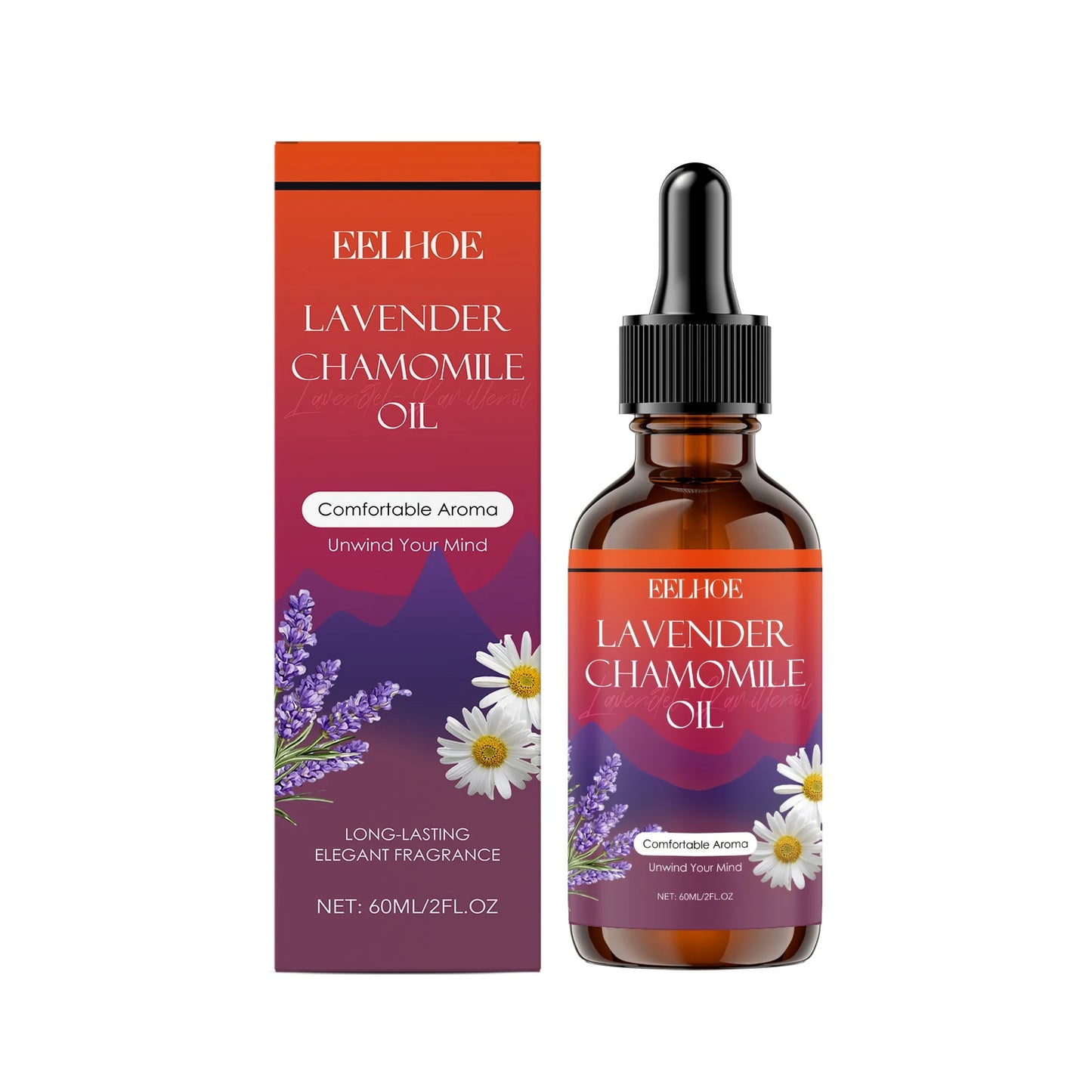 60ML Lavender Chamomile Body Oil Deep Moisturizing Improve Skin Texture Enhance Smoothness Nourishing Pores Lasting Floral Fragrance Massage Body Essence Oil