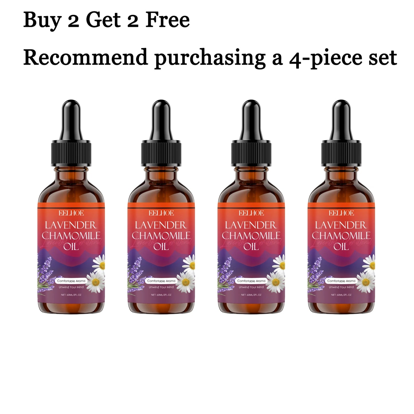 60ML Lavender Chamomile Body Oil Deep Moisturizing Improve Skin Texture Enhance Smoothness Nourishing Pores Lasting Floral Fragrance Massage Body Essence Oil