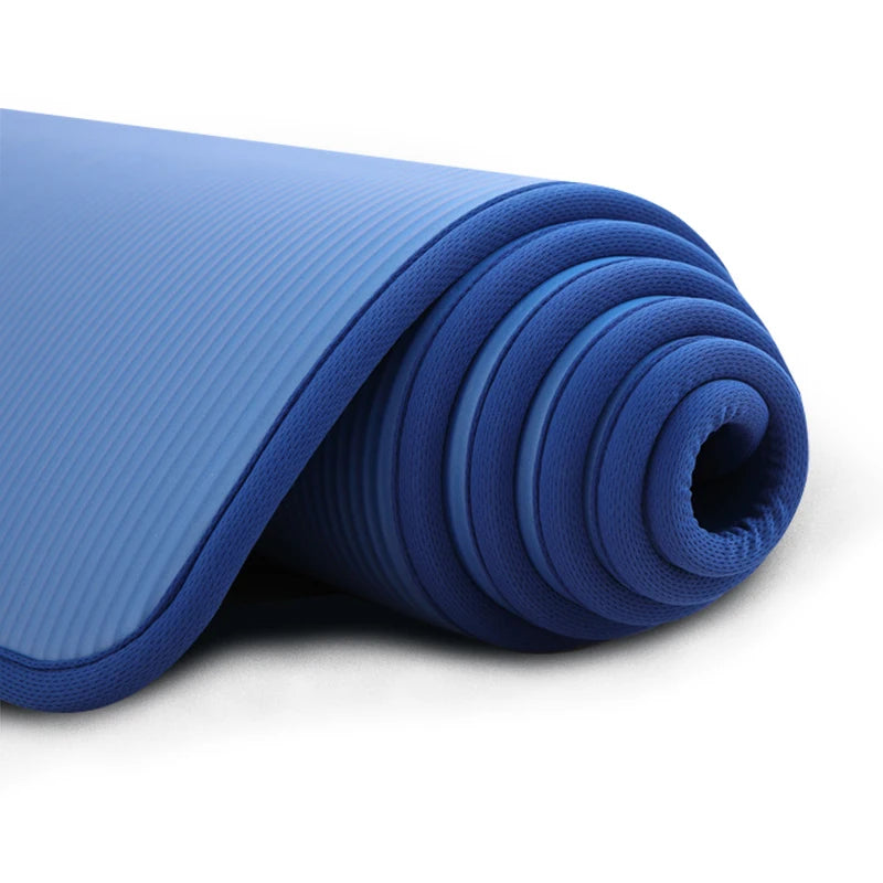 10MM Extra Thick Yoga Mats 183cmX61cm NRB Non-slip Soft Exercise Mat Fitness Tasteless Pilates Workout Gym Mats with Bandage