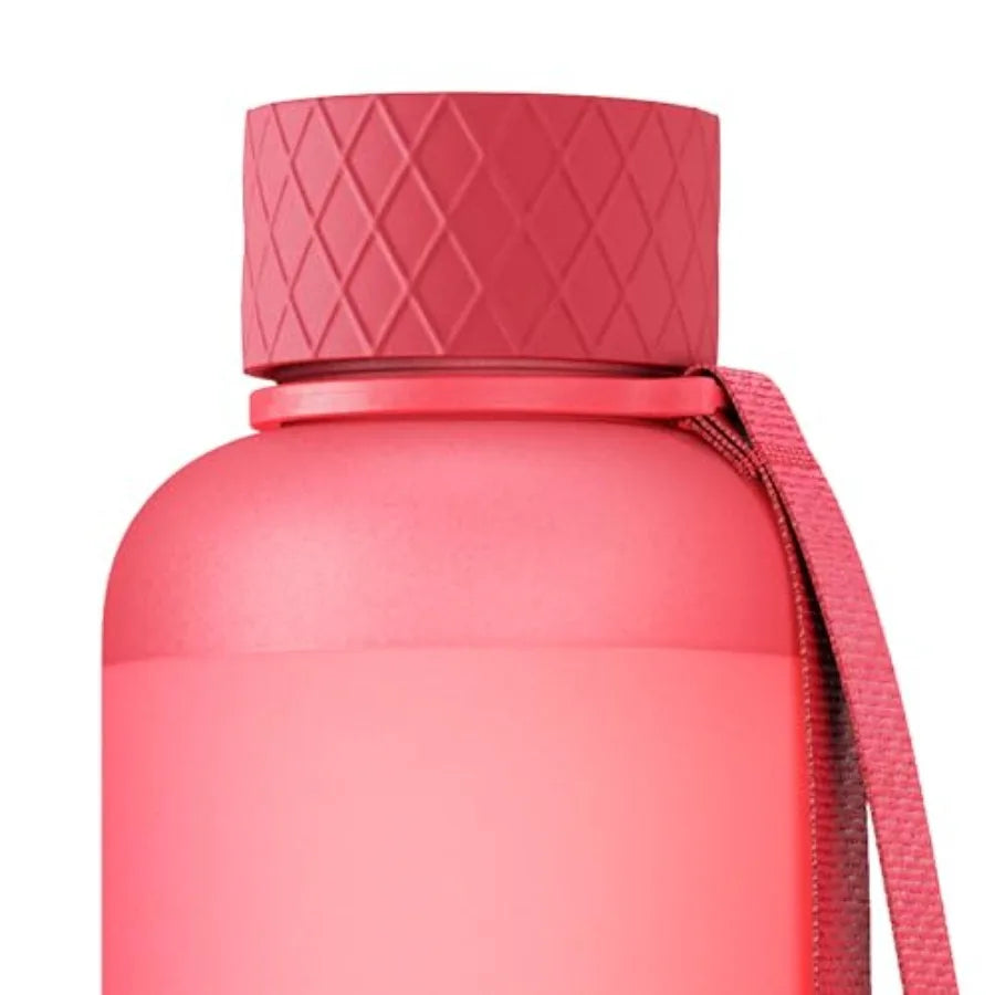 Large Water Bottle [Lightweight and Shatterproof] Fits Backpack and Cupholder for Travel, Sports, School - Black water bottle n