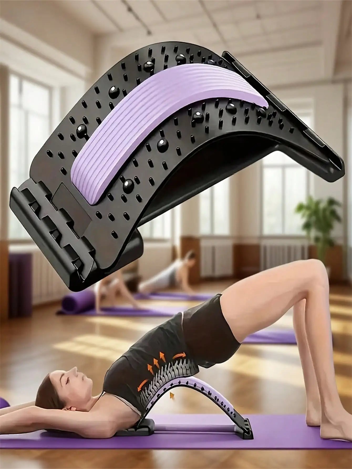Back Relaxer - Waist Stretcher, Cervical And Back Stretching Tool, Yoga Support Aid, Adjustable Height Waist Massager, Suitable For Home And Office