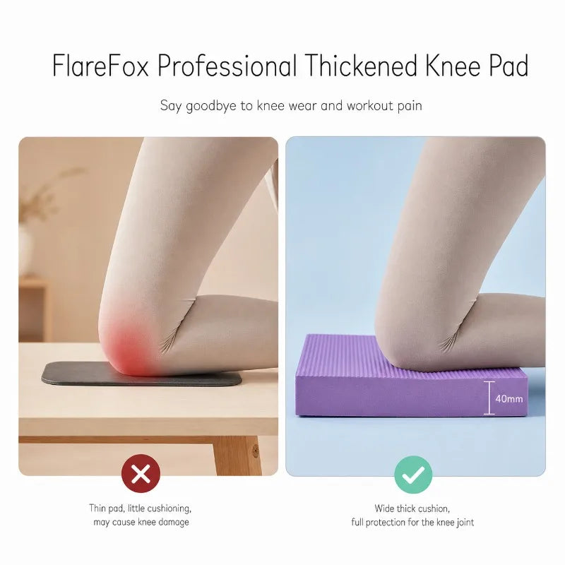 FlareFox Thick Yoga Mats Non Slip Workout Mat Yoga Knee Protection Pilates Reformer Gym Accessories Home Exercise Equipment