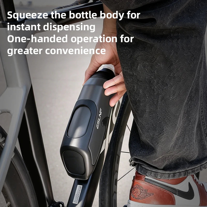 ESLNF Aerodynamic Water Bottle Set 600ml Big Capacity Food Grade PP5 Bottle With Ultralight Carbon Bottle Cage Bike