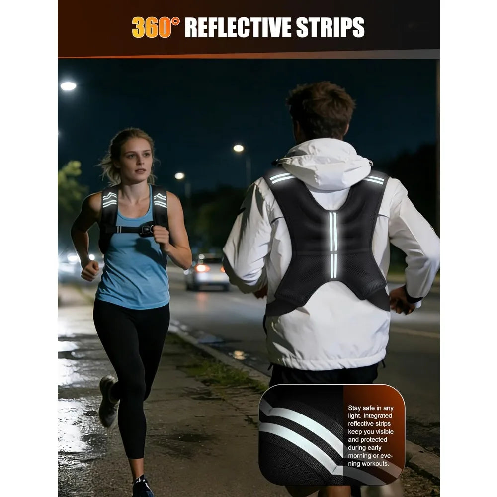Fitness Weighted Vest Pre-Filled Iron Pellets Adjustable Strap Neoprene Workout Vest For Running Walking Training Men Women Kids
