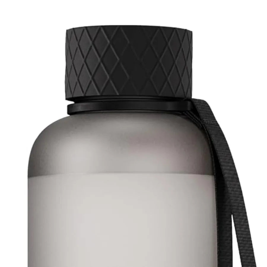 Large Water Bottle [Lightweight and Shatterproof] Fits Backpack and Cupholder for Travel, Sports, School - Black water bottle n