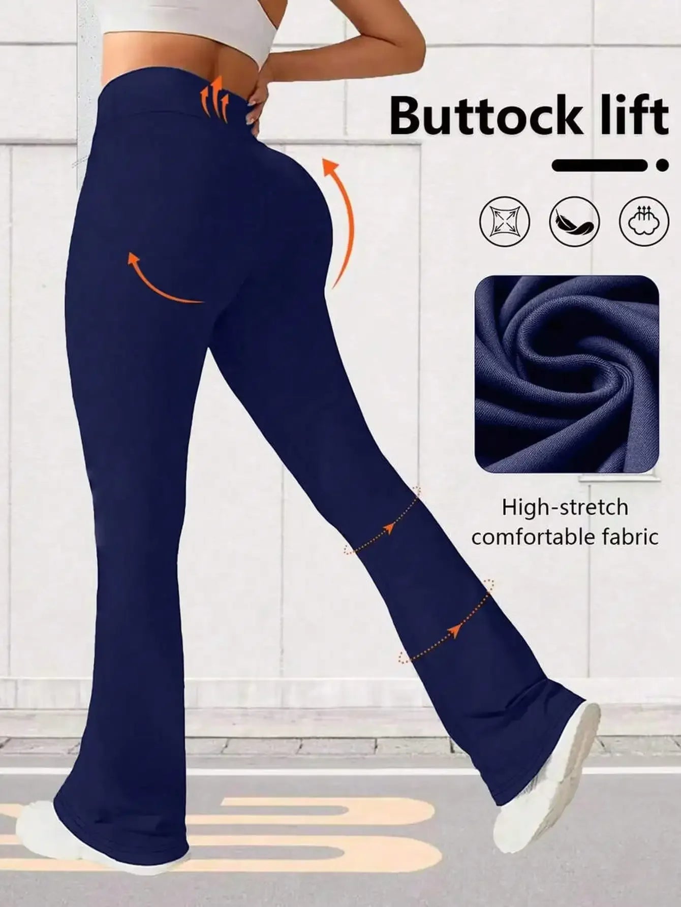 Women's High Waist Flare Yoga Pants, Wide Leg Yoga Pants, Loose Casual Sports Leggings For Fitness